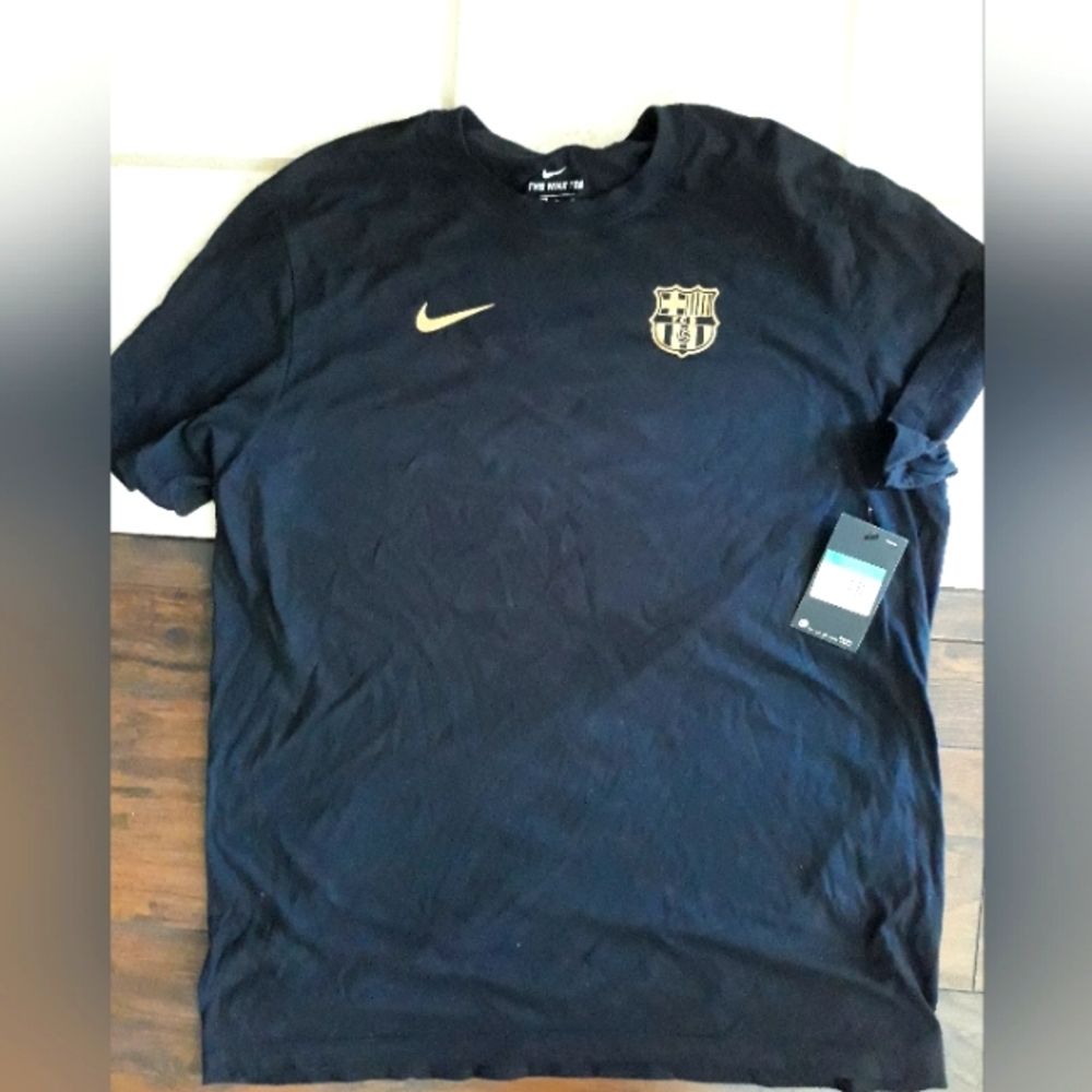 Nike FCB O'Dembele Black and Gold Jersey for Casual Wear